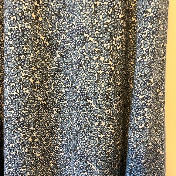 Putumayo 90s Aline fitted skirt with side buttons floral rayon midi vintage - Picture 7 of 8